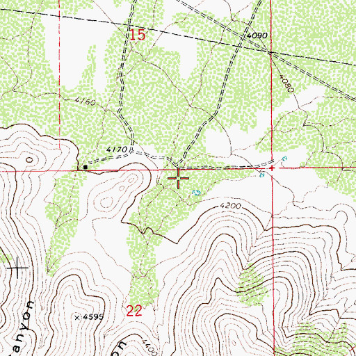 Topographic Map of East Eaton Canyon, AZ