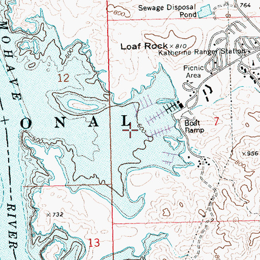 Topographic Map of Bergemeyer Cove, AZ