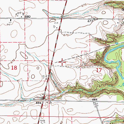 Topographic Map of Walnut Creek Airport, IL