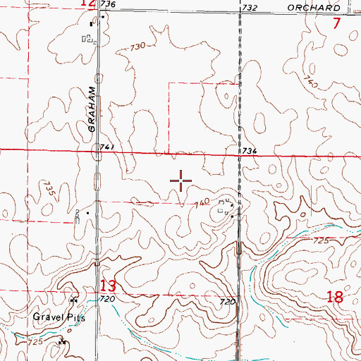 Topographic Map of Warren Airport (historical), IL