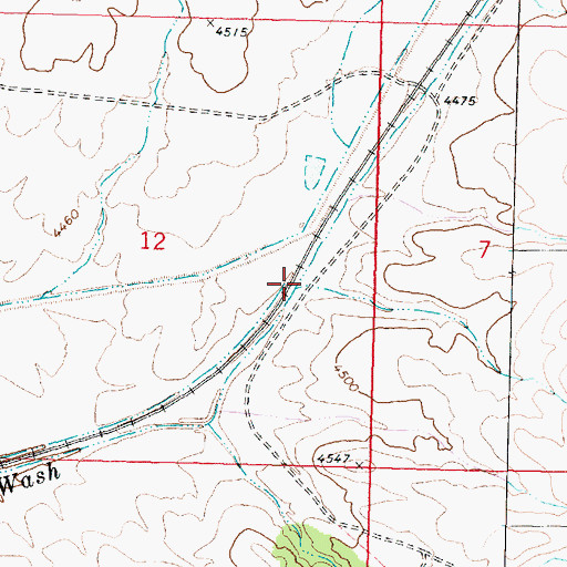Topographic Map of Cherokee (historical), AZ