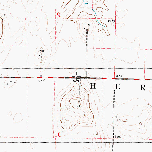 Topographic Map of Leigh Farm Airport, IL