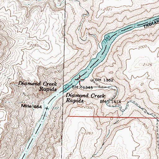 Topographic Map of Diamond Canyon, AZ