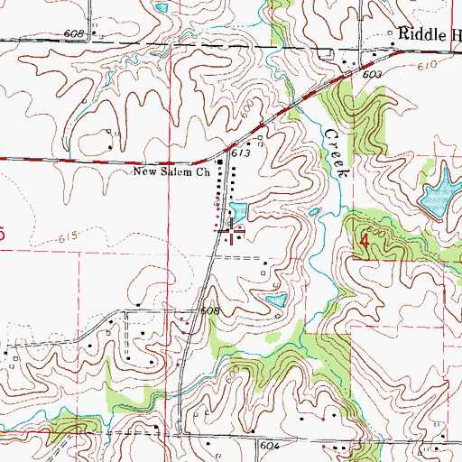 Topographic Map of Illinois Department of Transportation Number 6 Heliport, IL