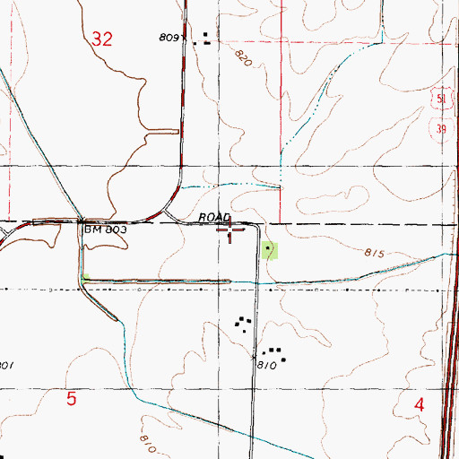Topographic Map of Home Free Airport, IL