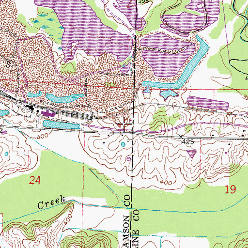 Topographic Map of Peabody-Will Scarlet Heliport, IL