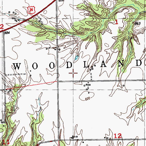 Topographic Map of Curless Airport, IL