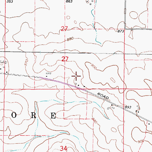 Topographic Map of Colonial Acres Airport, IL