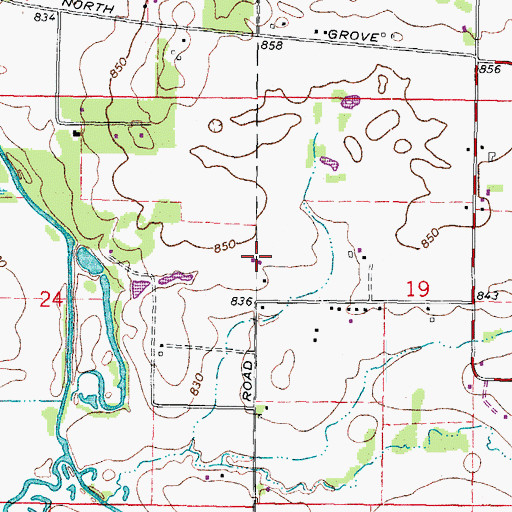 Topographic Map of Anderson Airport (historical), IL