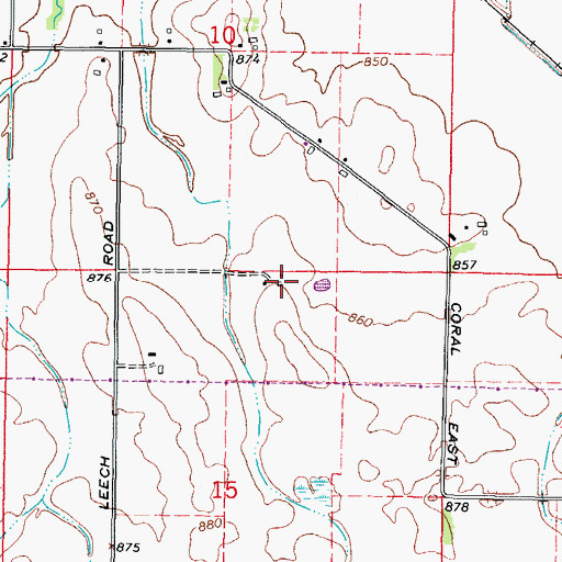 Topographic Map of Hilbert's Funny Farm Airport, IL