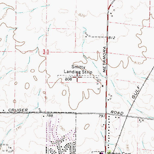 Topographic Map of Smittys Airport (historical), IL