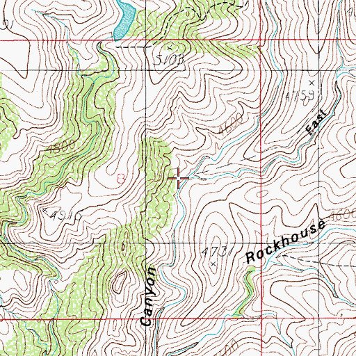 Topographic Map of East Fork Bass Canyon, AZ
