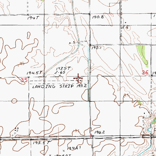 Topographic Map of Dietchweiler Airport, IL