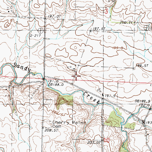 Topographic Map of Foote Airport, IL