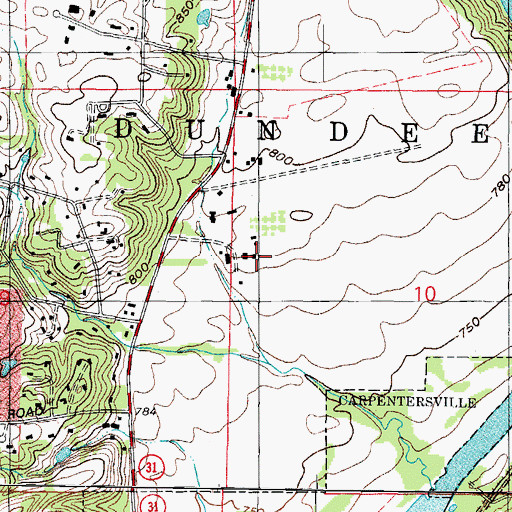Topographic Map of Brunner Airport, IL