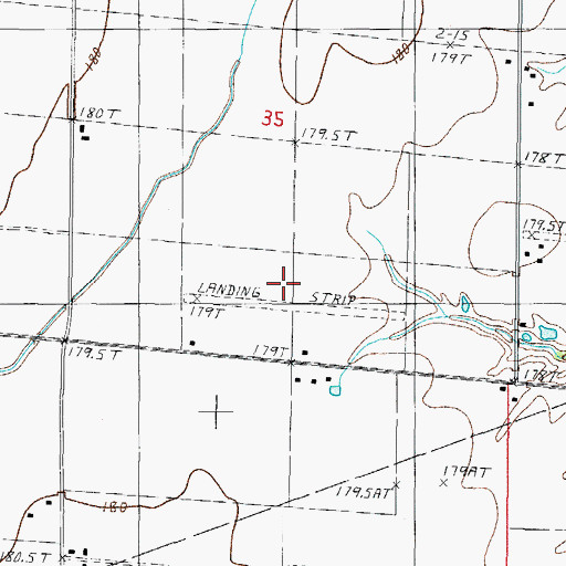Topographic Map of Isley Airport (historical), IL