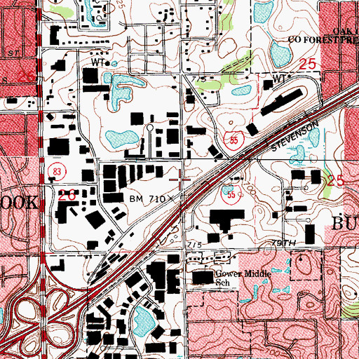 Topographic Map of Midwest Heliport, IL