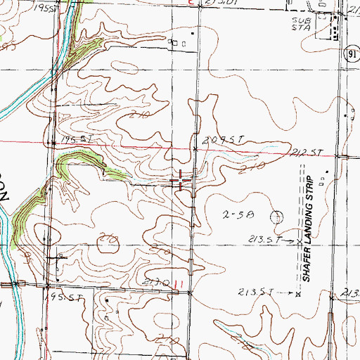 Topographic Map of Wyoming Airport (historical), IL