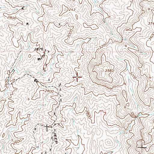 Topographic Map of Bell Butte, AZ