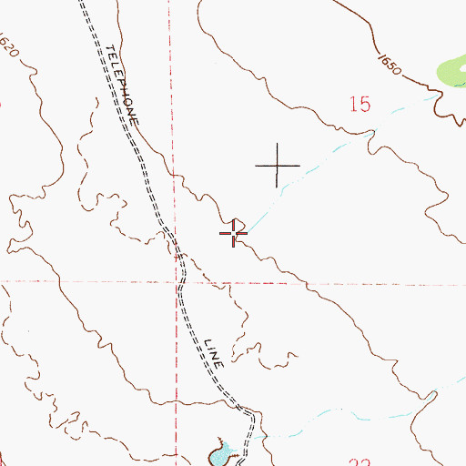 Topographic Map of Cottonwood Creek, AZ