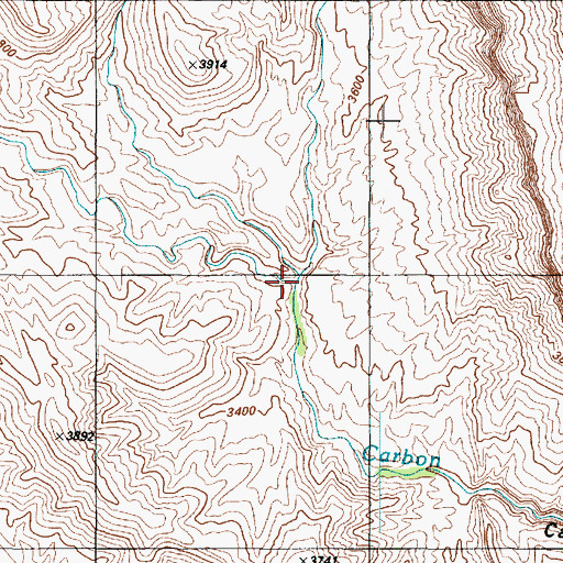 Topographic Map of East Fork Carbon Creek, AZ