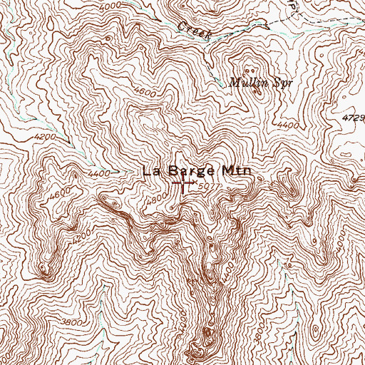 Topographic Map of La Barge Mountain, AZ