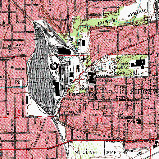 Topographic Map of WJOL-AM (Joliet), IL