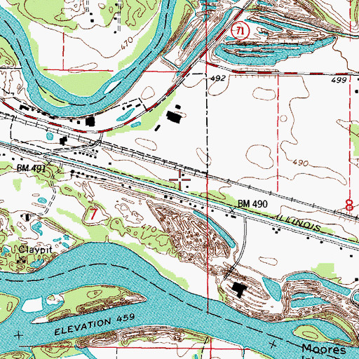 Topographic Map of WCMY-AM (Ottawa), IL