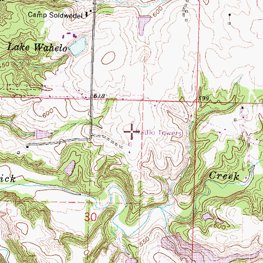 Topographic Map of WXCL-AM (Peoria), IL