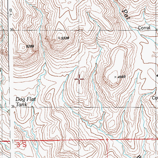 Topographic Map of Greenlee County, AZ