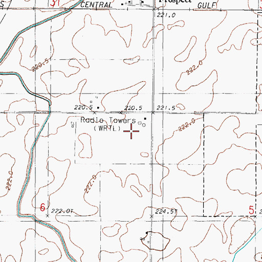 Topographic Map of WUFI-AM (Rantoul), IL