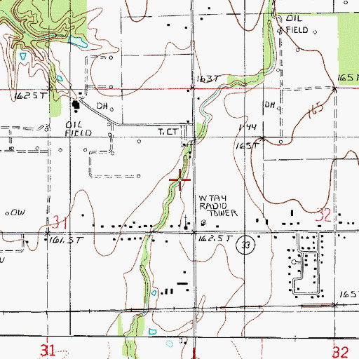 Topographic Map of WTAY-AM (Robinson), IL