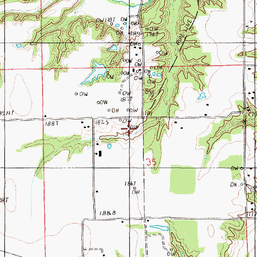 Topographic Map of WCBH-FM (Casey), IL
