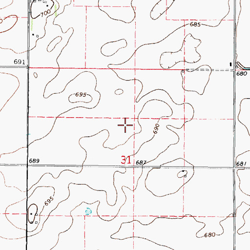 Topographic Map of WBGL-FM (Champaign), IL
