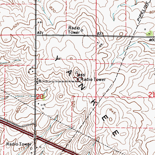 Topographic Map of WEFT-FM (Champaign), IL
