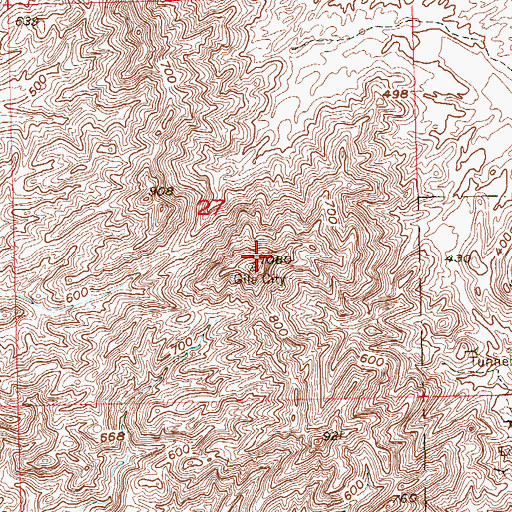 Topographic Map of Boot Peak, AZ