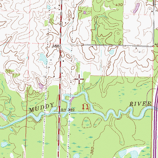 Topographic Map of WUEZ-FM (Christopher), IL