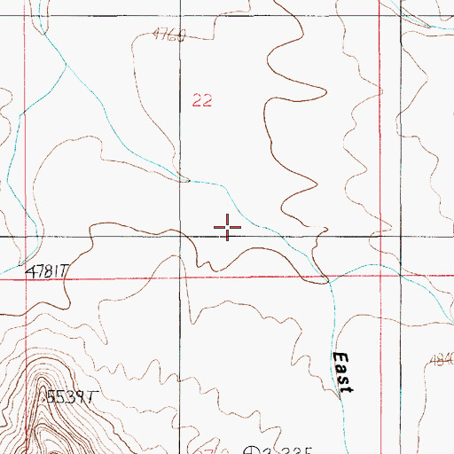 Topographic Map of East Fork Copper Canyon, UT