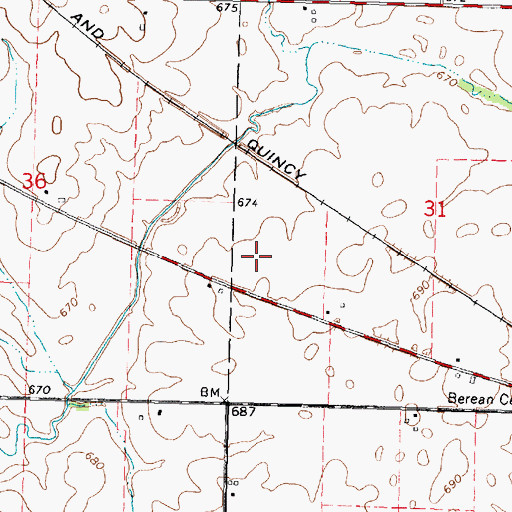 Topographic Map of WAJK-FM (La Salle), IL