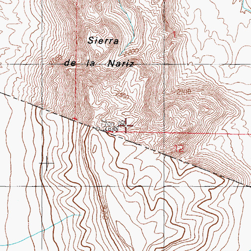 Topographic Map of Sierra de la Nariz, AZ