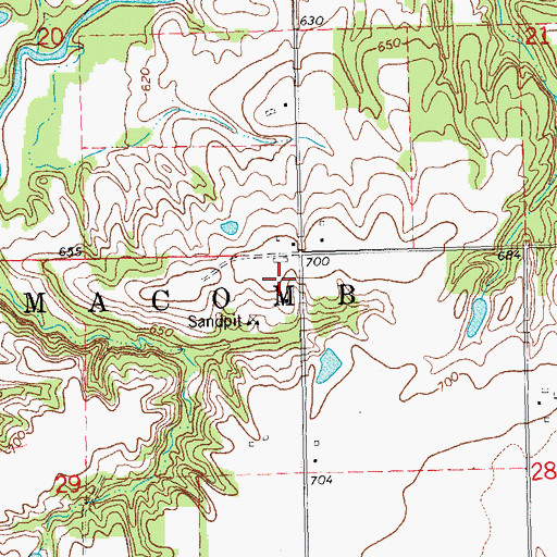 Topographic Map of WJEQ-FM (Macomb), IL