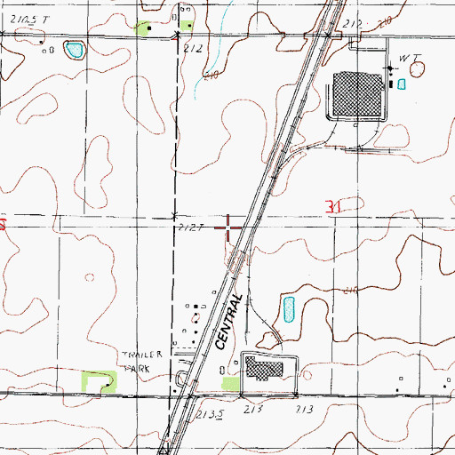 Topographic Map of WMCI-FM (Mattoon), IL