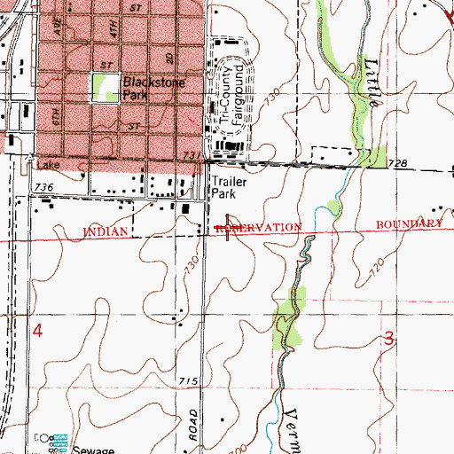 Topographic Map of WGLC-FM (Mendota), IL
