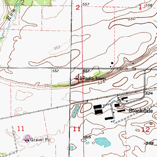 Topographic Map of WCFL-FM (Morris), IL
