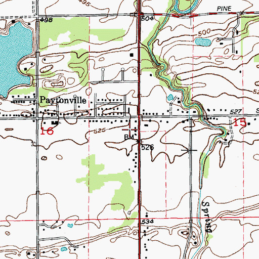 Topographic Map of WCFL-FM (Morris), IL