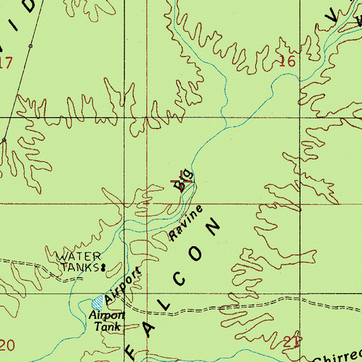 Topographic Map of Airport Ravine, AZ