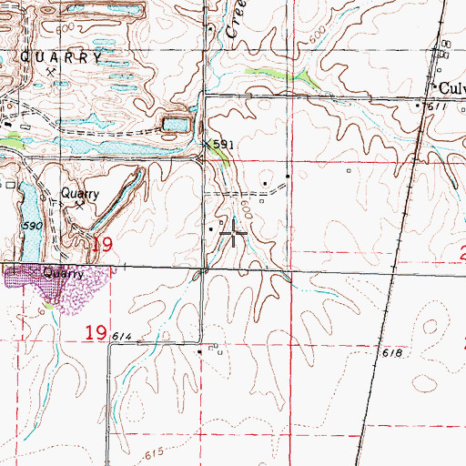 Topographic Map of WLUJ-FM (Petersburg), IL