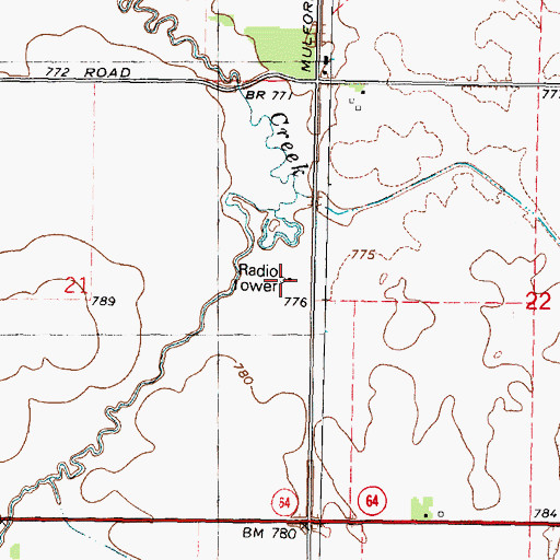 Topographic Map of WNIJ-FM (Rockford), IL