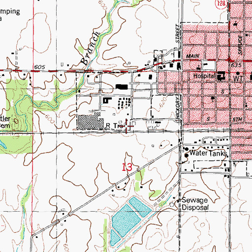 Topographic Map of WEJT-FM (Shelbyville), IL