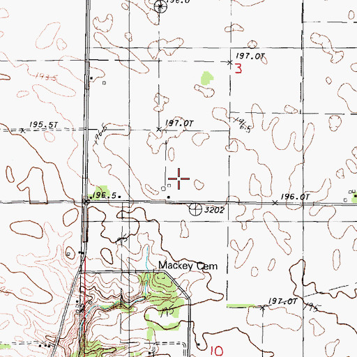 Topographic Map of WSTQ-FM (Streator), IL